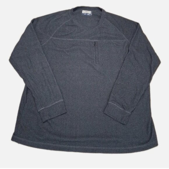 Magellan Shirt Mens 3XL Classic Fit LS Pullover Crew Neck Zip Chest Pocket Gray - Picture 1 of 11